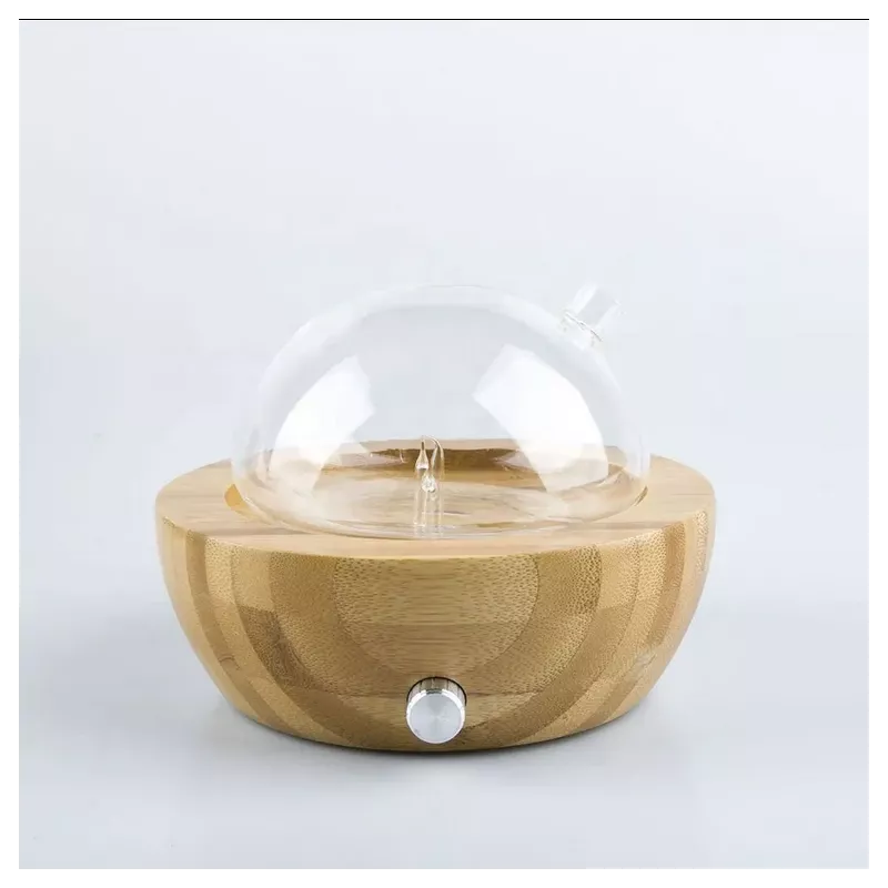 Dyfuzor szklany z bambusową podstawą Kula