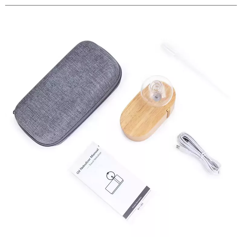 Dyfuzor szklany z drewniana podstawą z etui