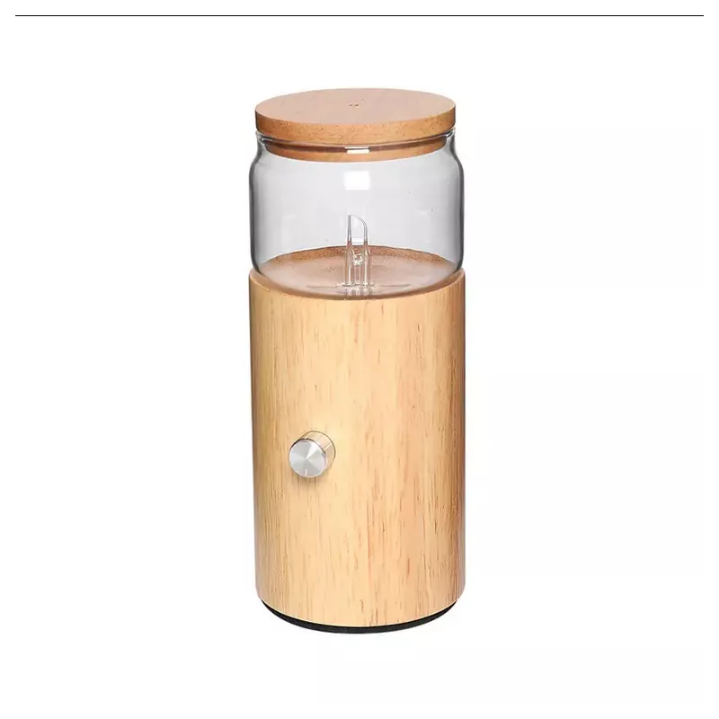 Dyfuzor szklany z drewniana podstawą Walec