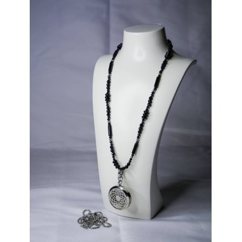 naszyjnik zapachowy z onyksem i turmalinem